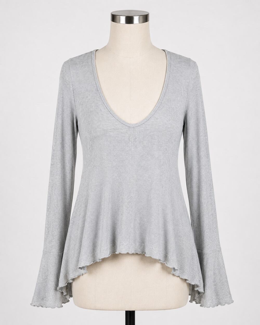 Gray Long Sleeve Top Thermal Free People Small We The Free